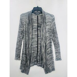 Ink Love and‎ Peace Womens Gray Space Dye Open Front Long Cardigan Sweater SP